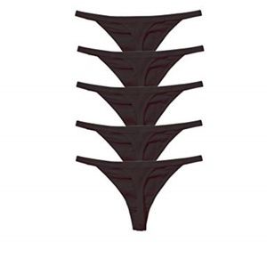 Thong undies, black nwt 5 pack